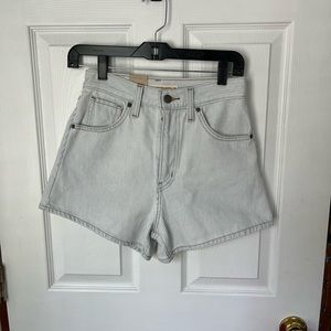Levi’s High Waisted Striped Mom Shorts